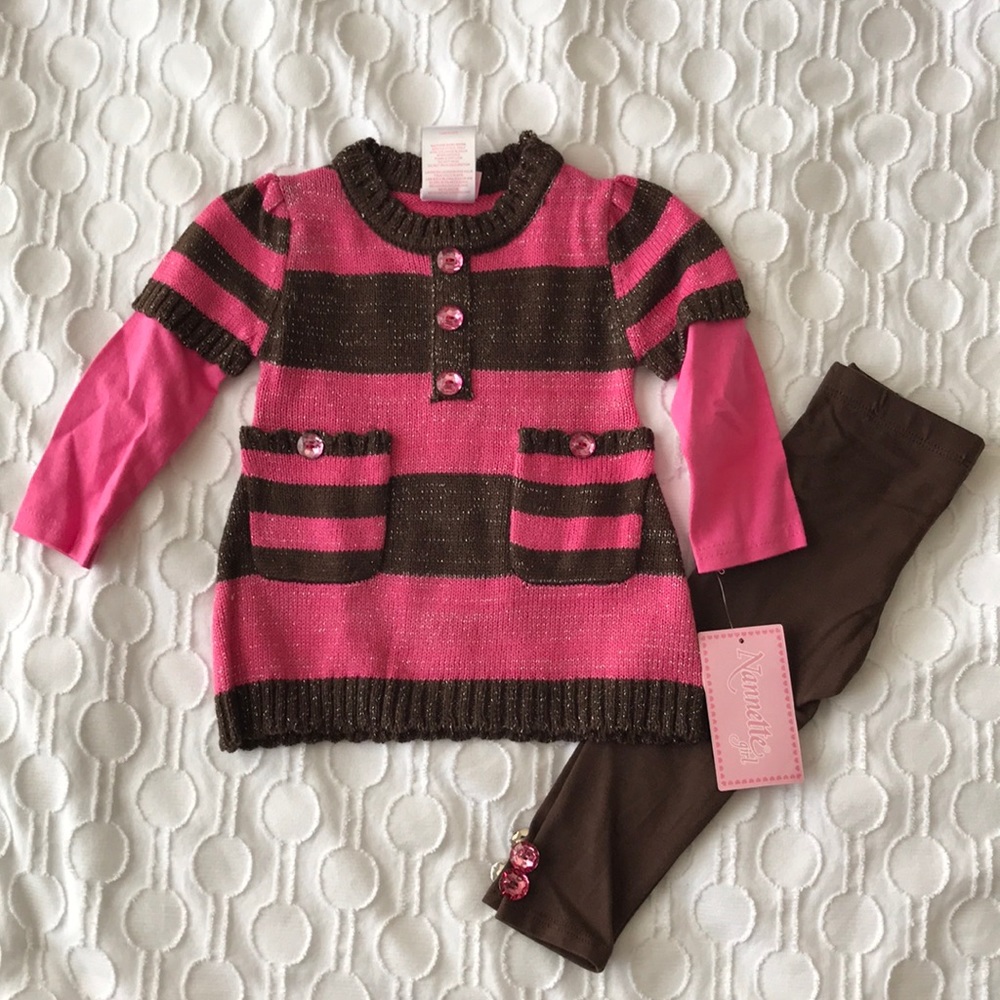 Nannette Girl tunic and leggings outfit size 12m